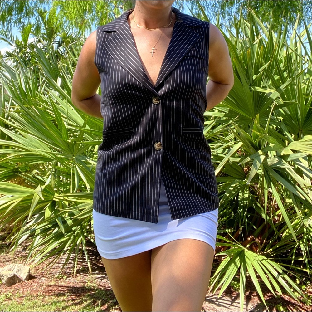 SEEK the Label Pinstripe S/L Blazer